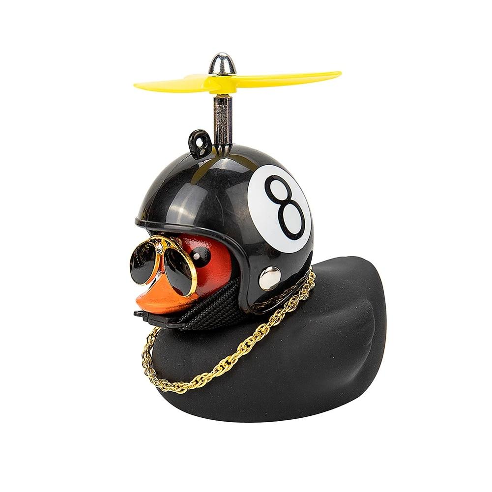 Motorcycle Accessories Helmet Broken Wind Small Black Duck Dashboard Rearview Mirror Standing Camouflage Helmet Mini Black Duck