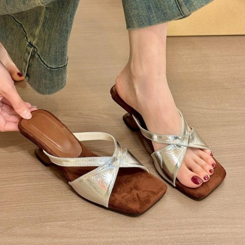 Gladiator Leopard Summer Women Slippers Concise Strange Style Shoes Ladies Outdoor Party Dress Sandalias