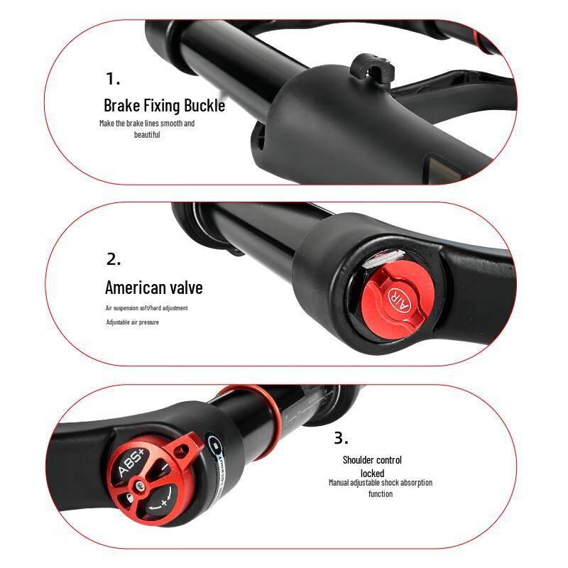 GEETHA 135MM Вилка з повітряною амортизацією на широких покришках