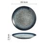 Multifunction Black Ellipse Circle Dinner Plate Under-Glazed Ceramic Dessert Tray Steak Pasta Dish Dinnerware Microwave Safe