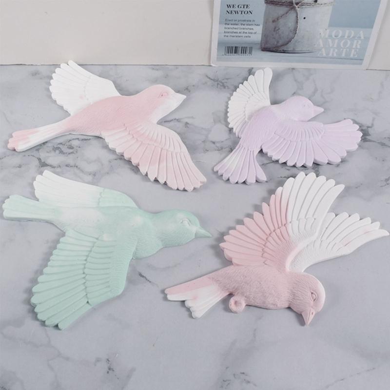 Aromatherapy Gypsum Silicone Mold DIY Brids Resin Mold Wall-Decor Ornament Mold DIY-Home Display Craft Cake Fondant Mold
