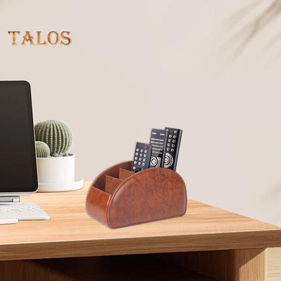 Remote Control Holder Storage Box with 5 Compartments Large Capacity Remote Control Storage Organizer Pen Holder