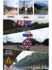 Quxing Solar LED Red Blue Strobe Signal Light for Municipal Road Construction