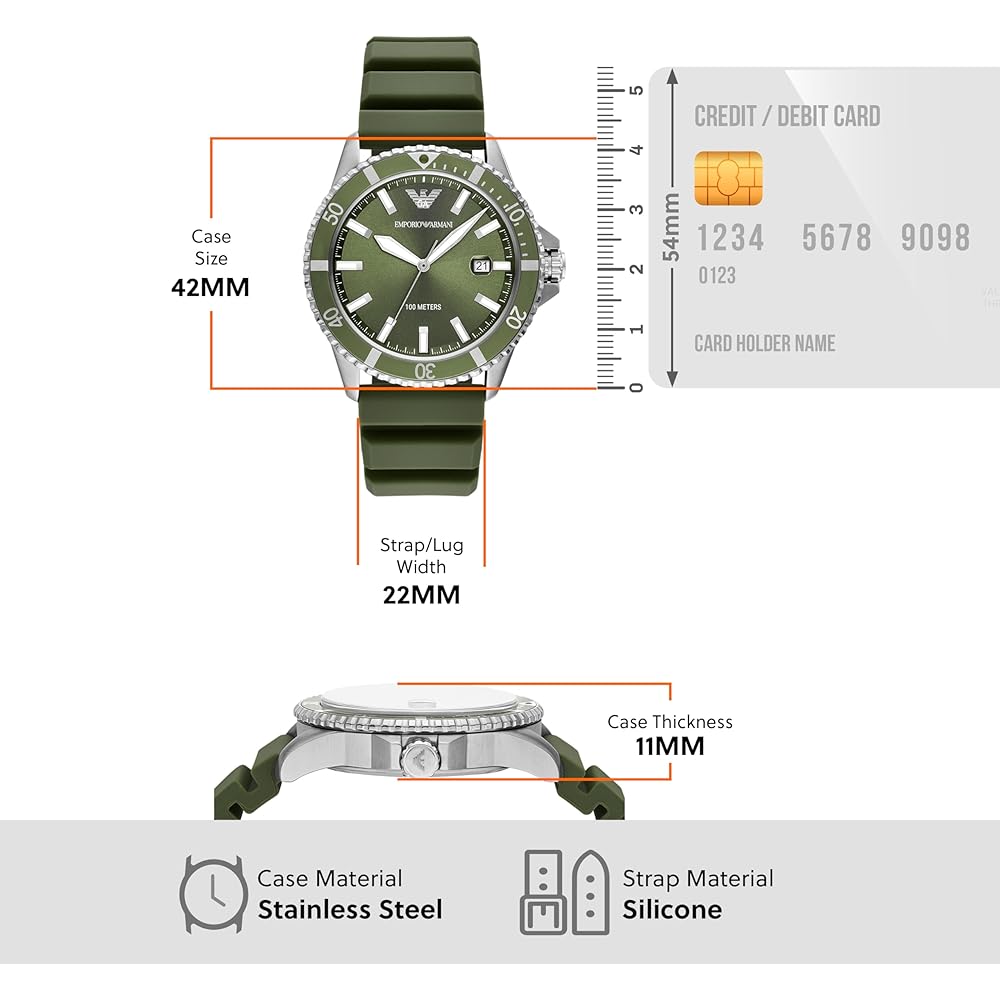 Emporio Armani World Explorer AR11638 Men's Green Watch