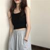 WTEMPO Women's Vest Slim Short Sleeveless Bottom Coat with Knitted Solid Color Underneath Sleeveless Vest