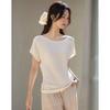 Demana Lyocell Silk Blend Off-Shoulder Knit Top