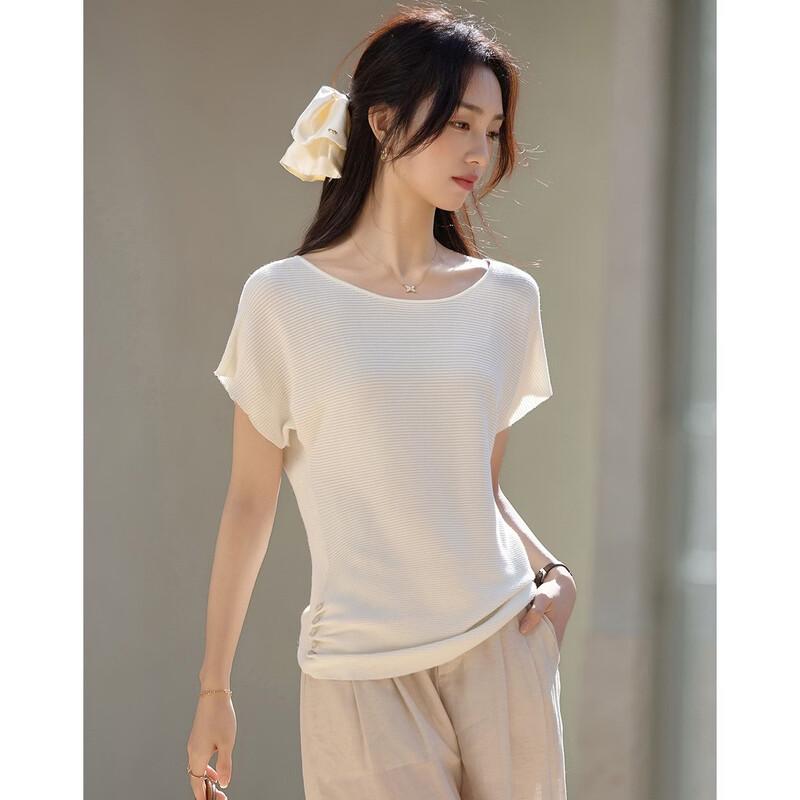 Demana Lyocell Silk Blend Off-Shoulder Knit Top