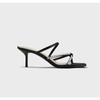 Slingback Woman Sandals Women's High-heeled Shoes Ankle Strap Open Toe High Heel Sandals Black Pumps Female
