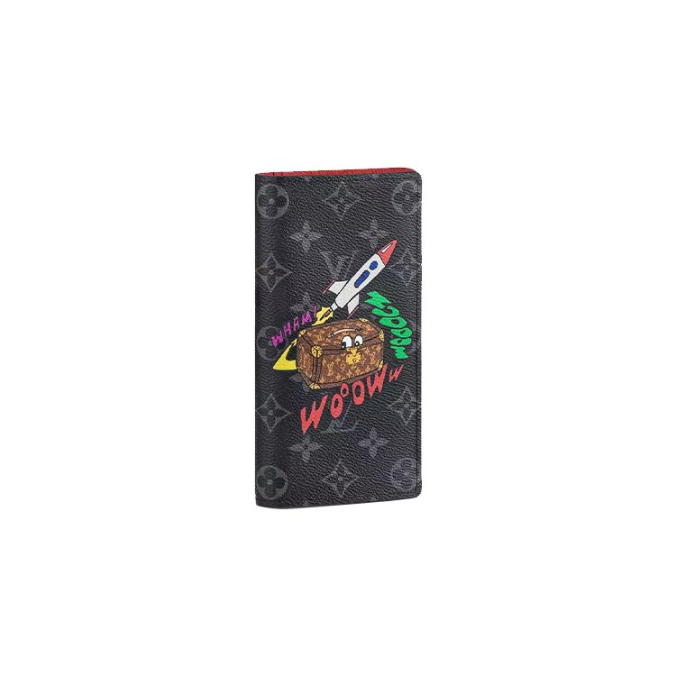 

Louis Vuitton Brazza Holiday Comic Graffiti Monogram Canvas Wallet Men Wallets Black M80931 Box(Basic Set+Box)