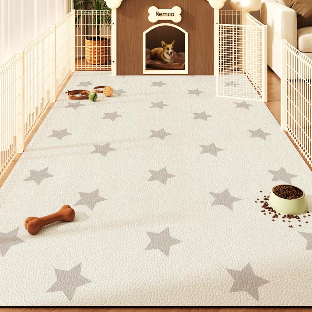 PVC Leather Pet Floor Mats Waterproof Urine-proof Rugs for Cat Dog Carpet Washable Scrubable Easy Clean Rug Enclosure Area Mat