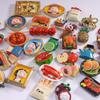 3D Picture Frame Fridge Magnet Cartoon Breakfast Food Magnetic Fridge Magnet Home Decor Magnetic Decoration Small Ornaments