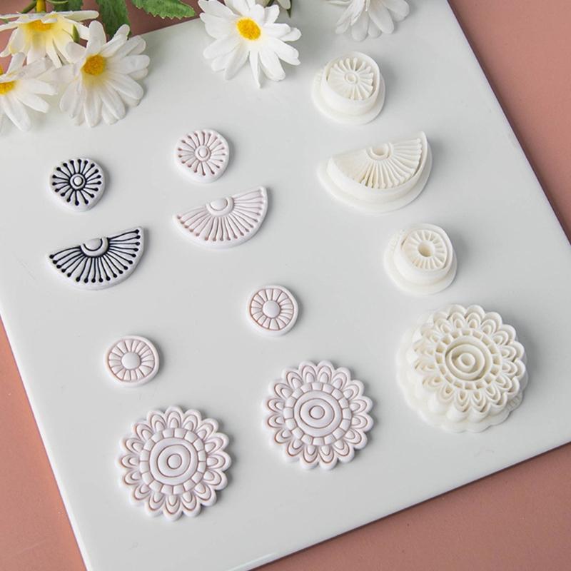 Ear Rings Epoxy Mould Bohemian Geometric Earrings Mold Handmade Ear Pendant Silicone Molds for Craft Enthusiasts