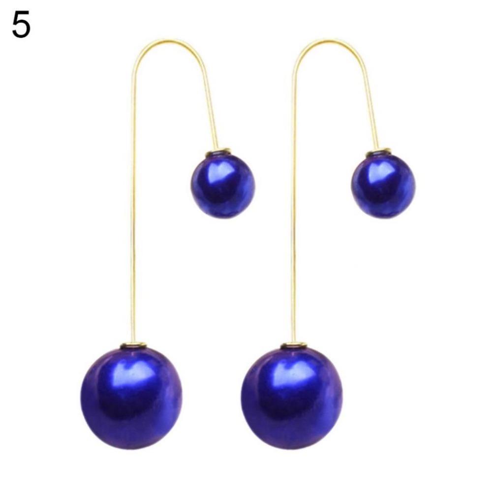 

Women s Earrings Made of Metal Alloy with Artificial Pearls синий