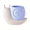 Snail-Shaped Pen Holder, ABS Multi-Functional Desk Organizer, Cute Student Pencil Storage, Desktop Stationery Container, Makeup Brush Holder - 1pc