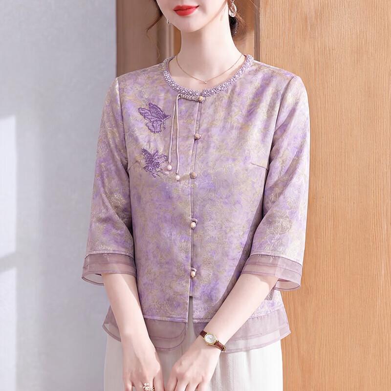 Elegant Print Chiffon Blouse for Women 5XL
