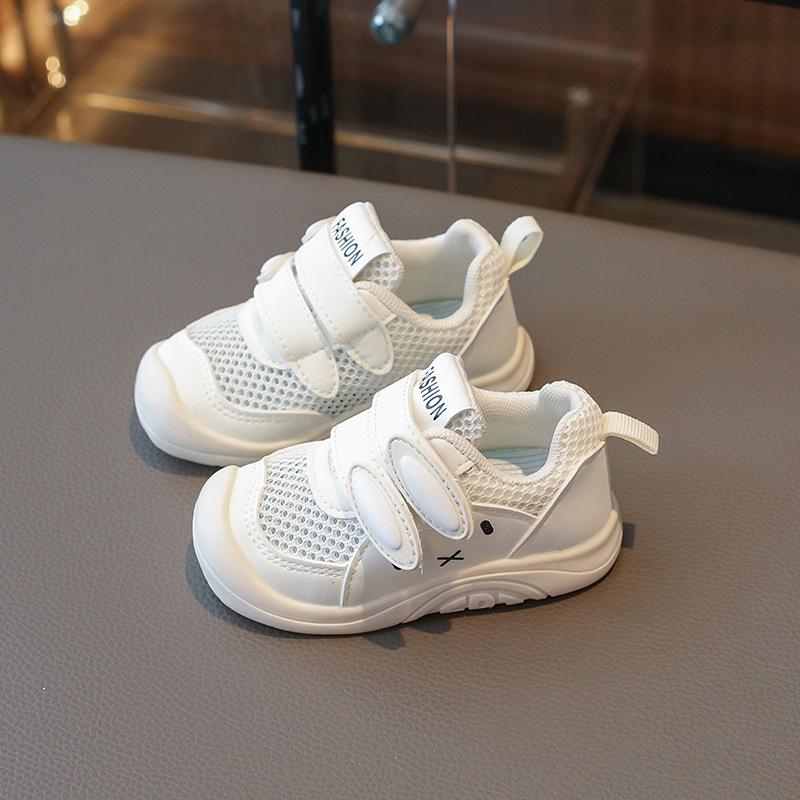 Spring and summer new fashion cute rabbit baby toddler shoes boys and girls Velcro cartoon children's net shoes single shoes