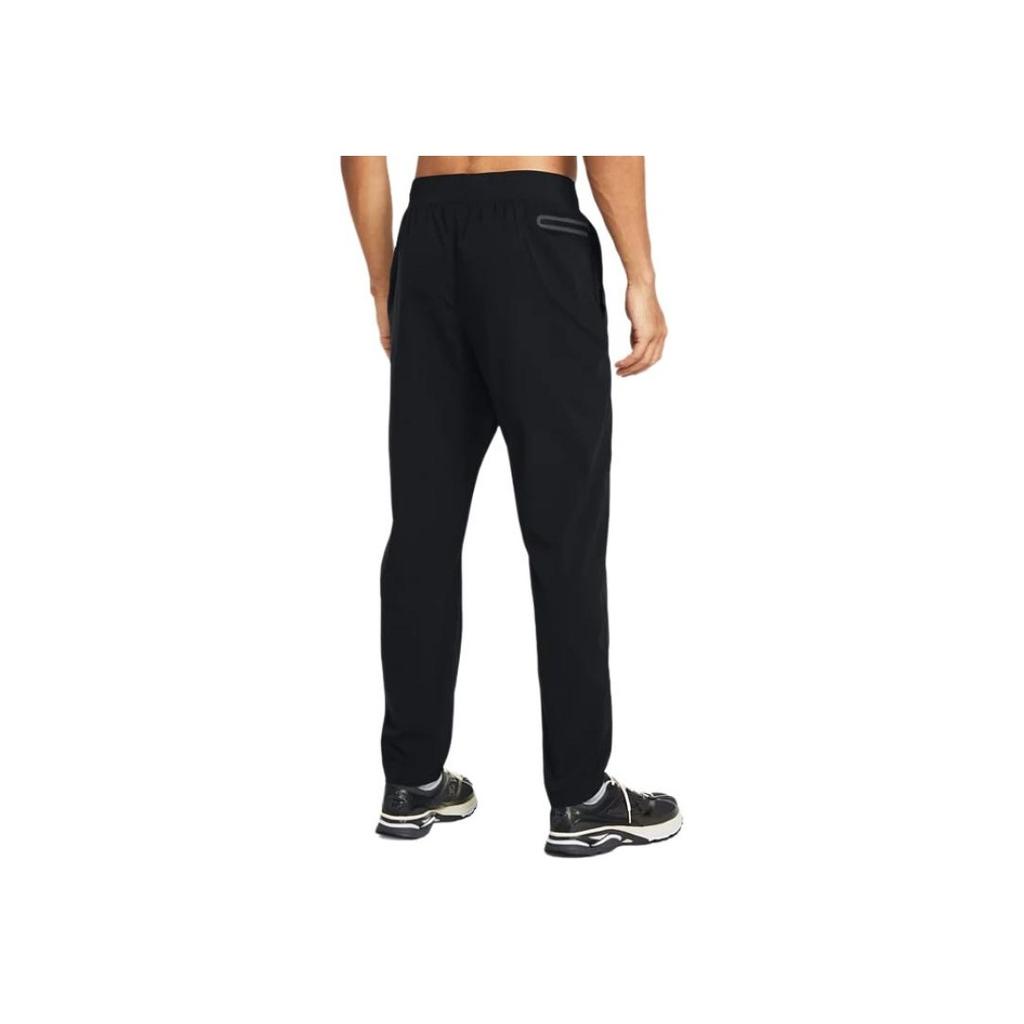 Under Armour UA Unstoppable Loose Solid Color Lace-Up Mid-Rise Straight Leg Casual Pants Men Pants Black 1383033-001
