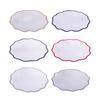 Scalloped Round Placemat Linen Machine Washable Placemat Heat Insulation Table Mat for Dining Table Protection Decoration