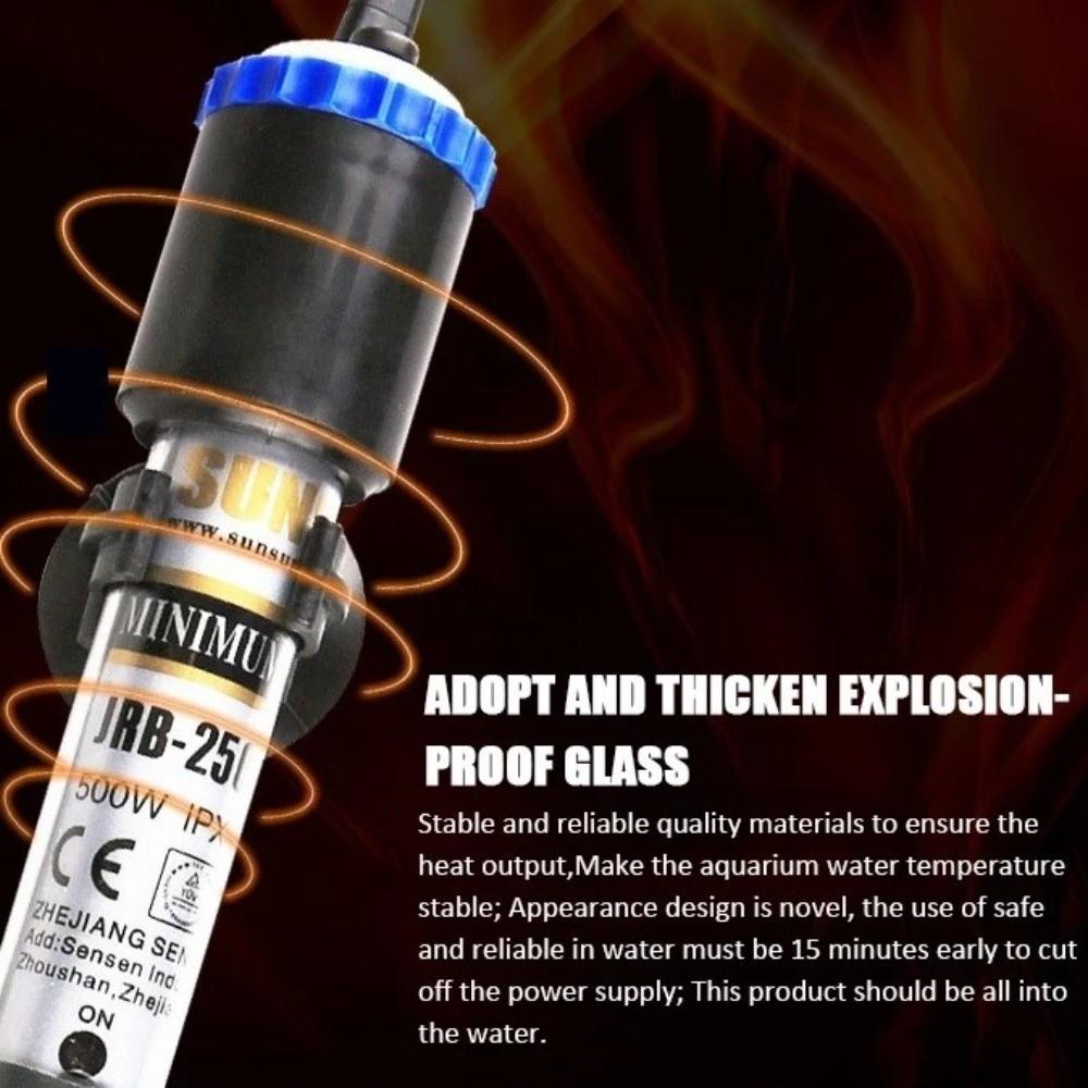 Automatic Fish Tank Heating Rod Explosion-proof Precise Control Submersible Heater with Sucker Adjustable Temperature
