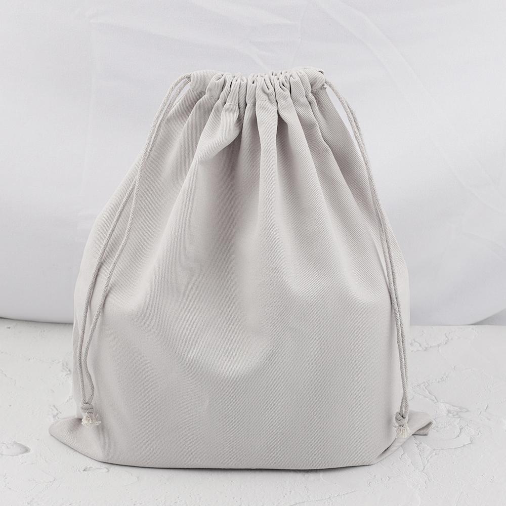Baumwoll-Canvas Innentaschen Kordelzugbeutel Rosa Grau Schwarz Beige Farbe Geschenkverpackungsbeutel Aufbewahrungstasche für Handtaschenzubehör