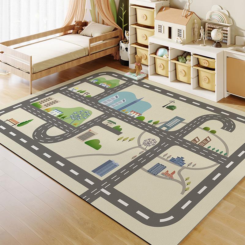Cute Game Children Carpet Pvc Non-slip Floor Mat Kids Play Rug Bedroom Bedside Foot Mats Home Decoration Rugs for Living Room