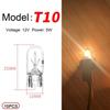 10pcs Blanc T10 Ampoules LED, 5W Plaque D'Immatriculation Light, Feux de Positionnement Latéraux Plaque D'immatriculation DC 12V