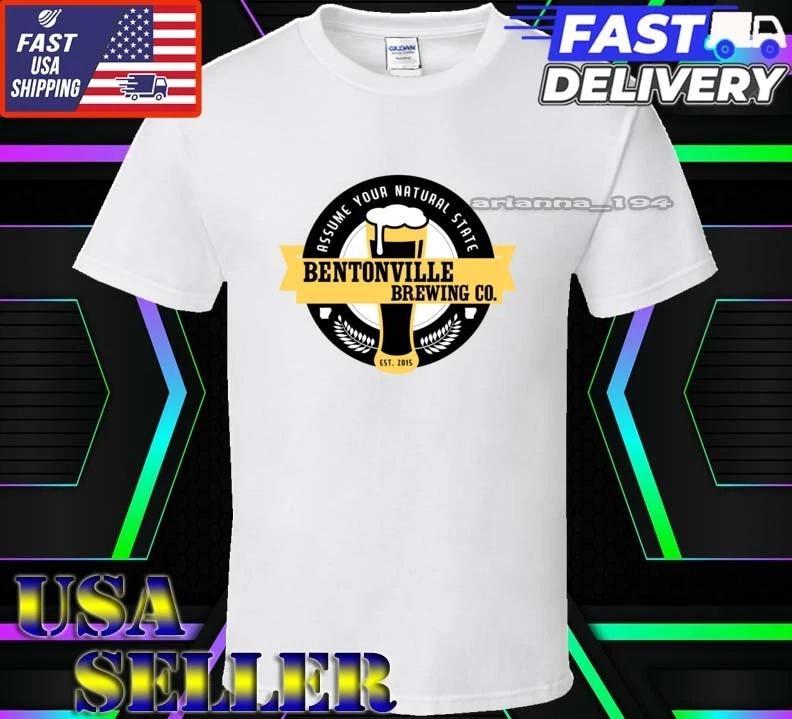 New Shirt Bentonville Brewing Logo T-Shirt Funny American Usa Unisex Size S-5XL 2XL