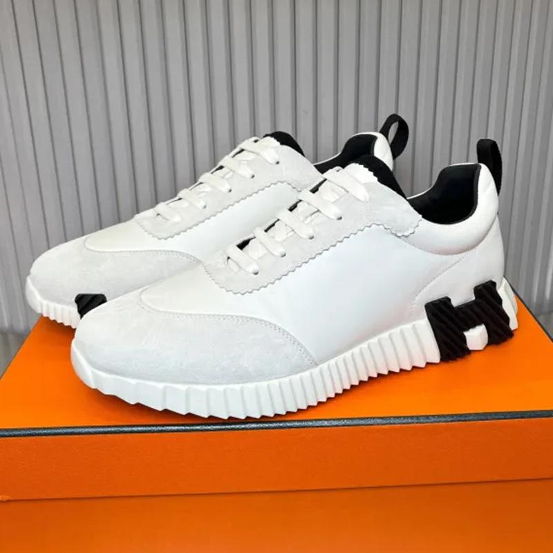 European Hh Men'S Shoes Sports Shoes Leather Mesh Shoes Breathable Versatile Lace-Up Light Luxury High-End Height Increase