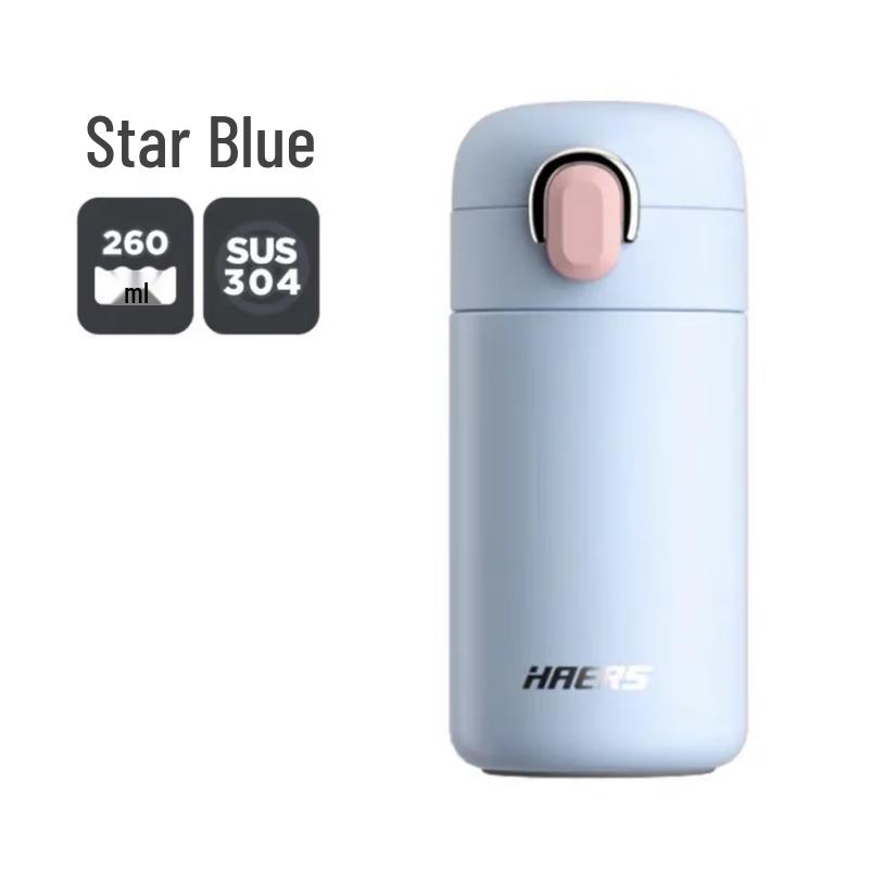 HAERS Children s 304 Stainless Steel Insulated Straw Bottle, 260ml