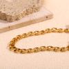 MamacitaSlay 316L Stainless Steel 11mm Wide Pig Nose Buckle Chain Waterproof 18K Gold Plated Neck Jewelry Punk Style Necklace