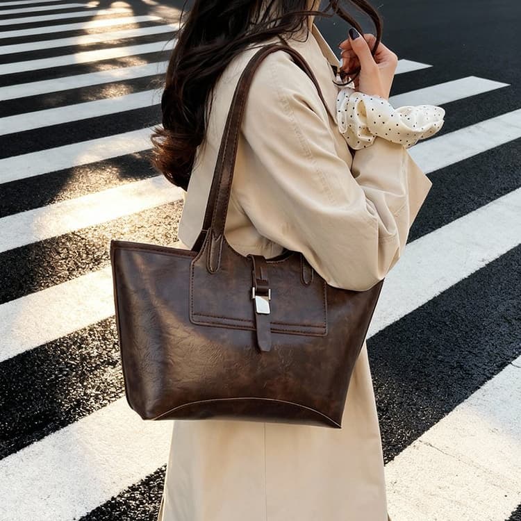 Simple tote bag women's versatile shoulder bag