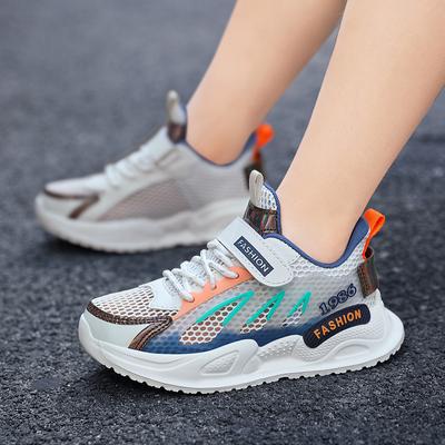 Boys Shoes Summer Mesh Skeleton Sneakers Students Middle and Big Children Breathable Children's Tennis Shoes