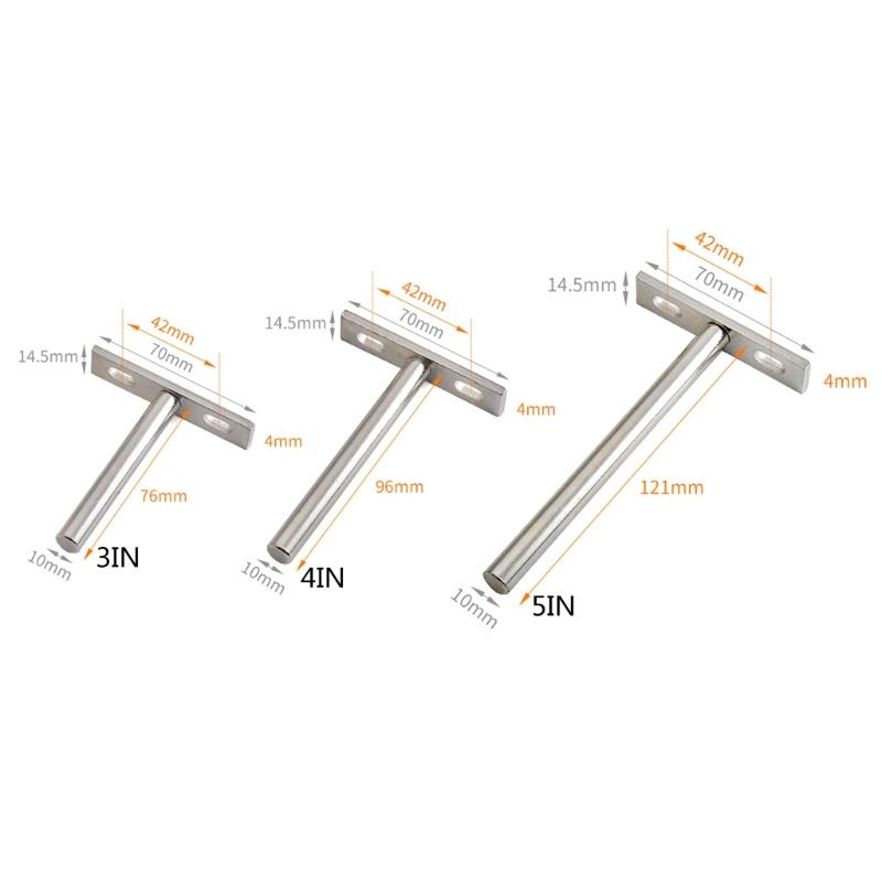 Upgraded Shelf Brackets Pack of 4 Rust Resistant & Corrosion Proof Supports Functional Shelf Brackets for Homes & Office