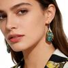 Bohemian Colored Emperor Stone Geometric Pendant Earrings Earrings Popular Jewelry