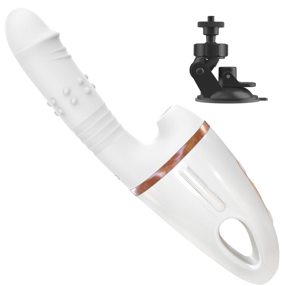 Automatic Telescoping Dildo Sex Machine With Suction Cup Powerful Sucking Vibrator  Nipple Clitoris Stimulator Sex Toy for Women