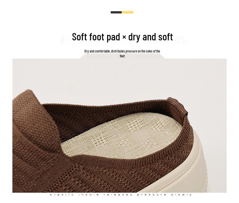 Women's Summer Thick-Soled Comfortable Lazy Shoes - Fashionable Versatile Height-Increasing Closed-Toe Slippers