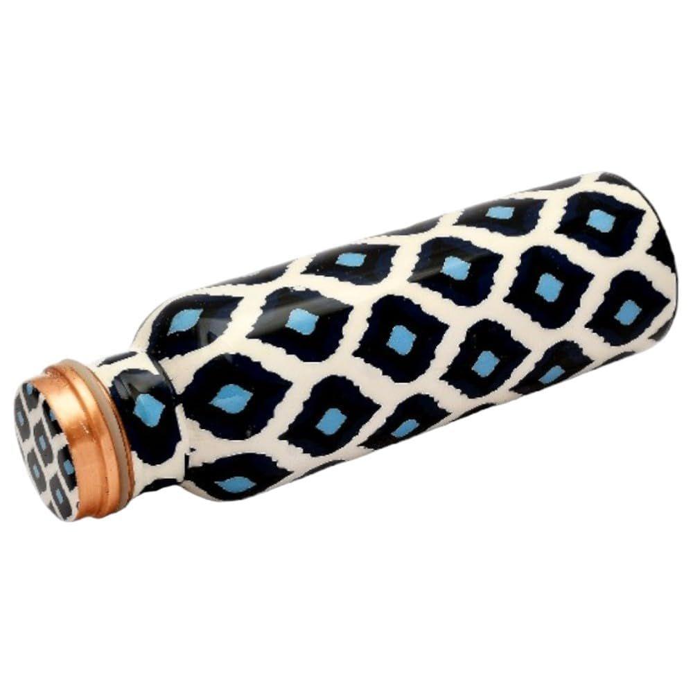 Copper Water Bottle 500 ML With Anti Oxidant Properties | Diwali Gifts for Family and Friends 100% Copper Water Bottle (Blue Skyblue, 500 Ml)