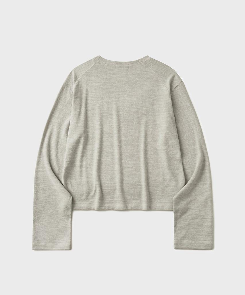 HOOVES Line Stitch Slub Long Sleeve [Light Gray]