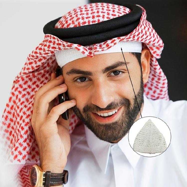 Shemagh Tradizionale Arabo Sciarpa per la Testa da Uomo Lavabile in Lavatrice Poliestere Traspirante Keffiyeh Fascia per la Testa Oggetti di Scena Tradizionali