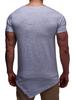 T-shirt Uni Homme Unisexe Coupe Ample avec Ourlet Irrégulier et Détails Déchirés.