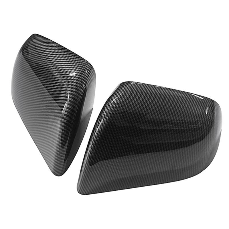 Car Rearview Mirror Cover Carbon Fiber For Tesla Model 3 2017-2024 Rearview Mirror Cap Decorative Modified-A87Q