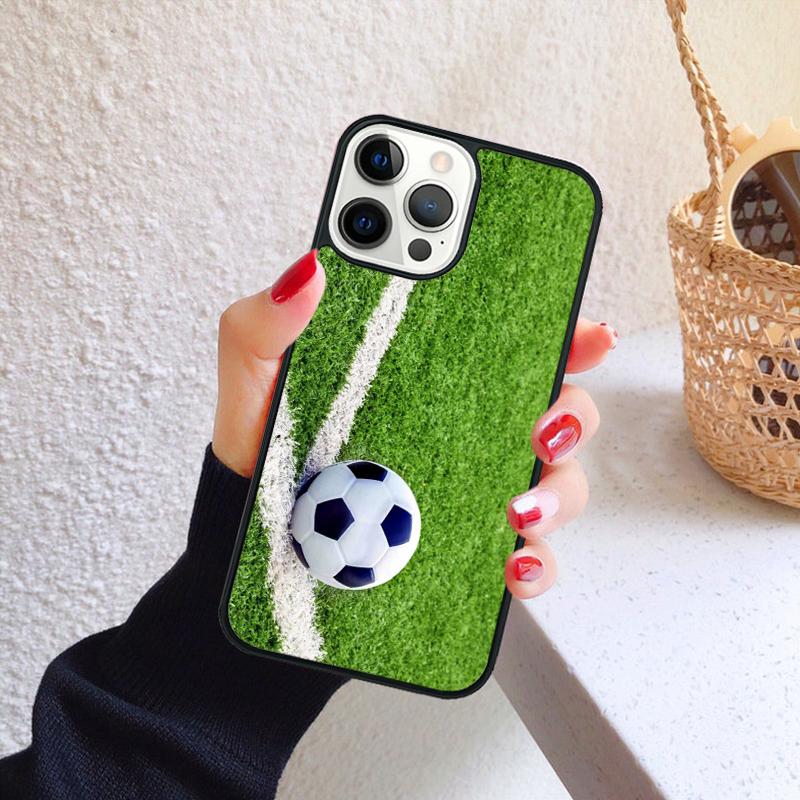 Football Field Green Phone Case for iPhone 17 Air 16 PRO MAX 15 14 PLUS 12 11 13 Back Cover Fundas Shell Coque