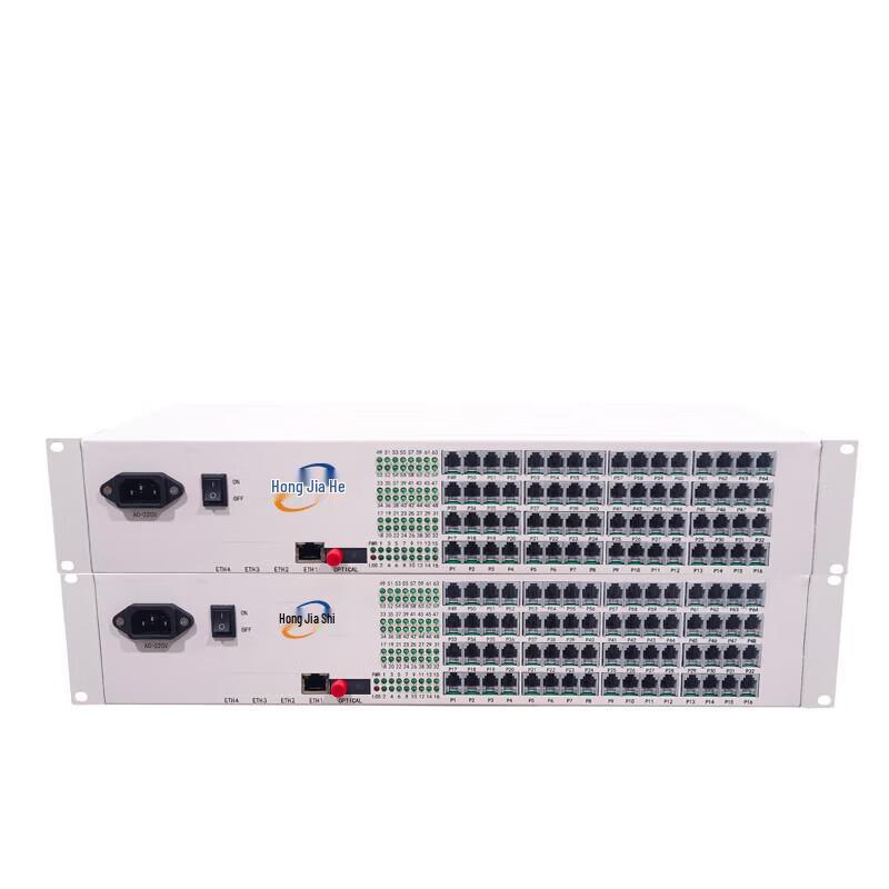 64-Channel Telephone Optical Transceiver with Gigabit Ethernet