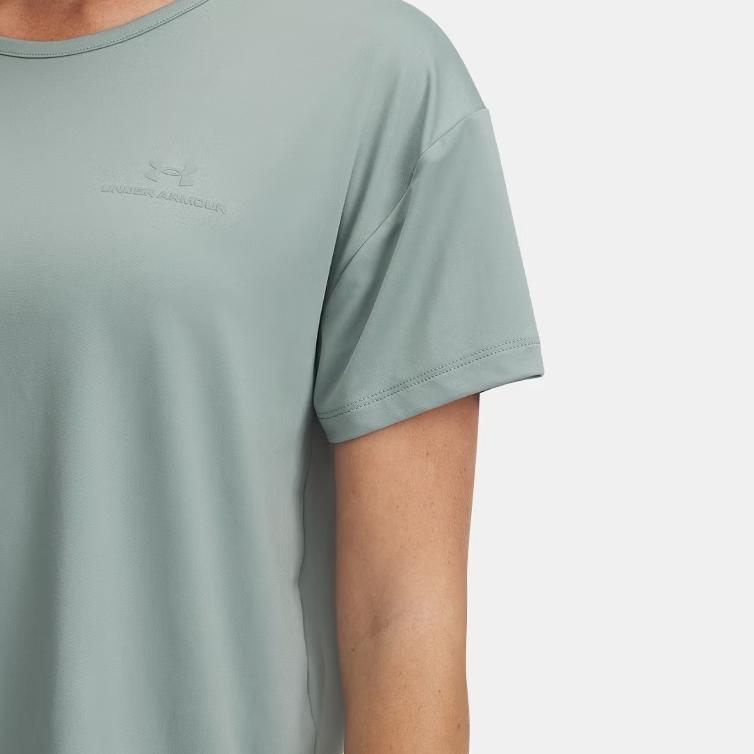 Under Armour Vanish Energy Rush Round Neck Quick Dry Comfortable Short Sleeve T-Shirt Women T-Shirts Silicone-Green 1379141-348