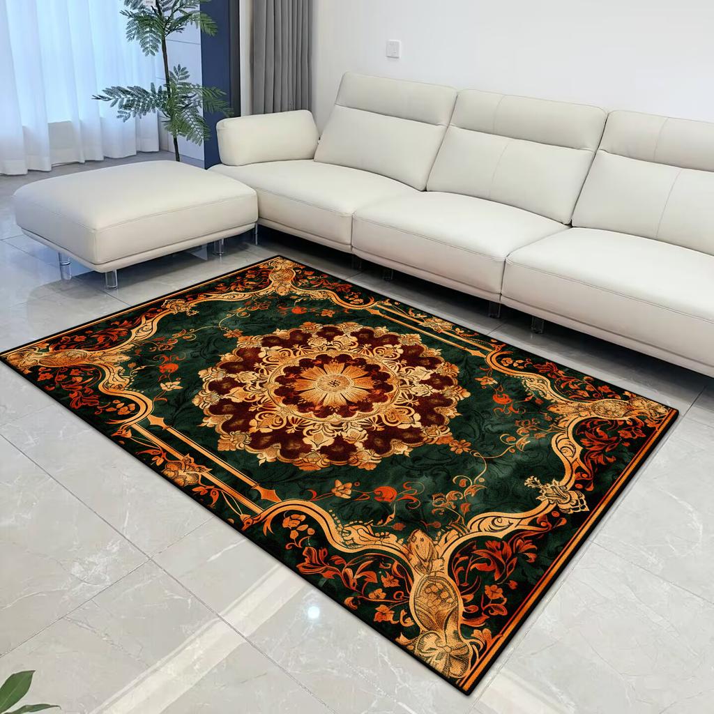 Persische Luxusteppiche zur Wohnzimmerdekoration Zuhause Großer Teppich Rutschfest Schlafzimmer Lounge Teppich Waschbare Sofa Couchtischmatte