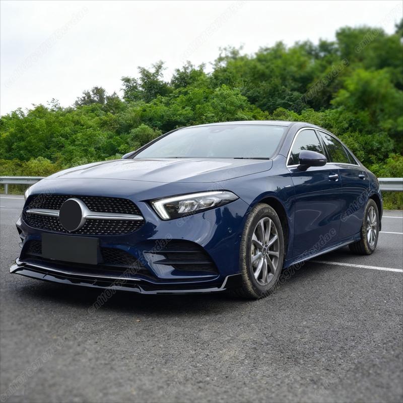 For Mercedes-Benz A-Class Sport Model W177 2019 2020 2021 2022 Front Bumper Splitter Lip Spoiler Diffuser Car Exterior BodyKits