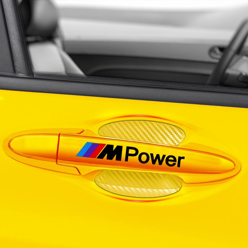 Car Door Sticker Carbon Fiber Scratches Auto Handle Protection Film For BMW M E34 E36 E60 E90 E46 E39 E70 F10 F20 F30 X5 X6 X1 M3 M5 M6 E71 F01 F87