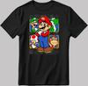 Super Mario Figure Short Sleeve White-Black Men's / Women's T Shirt N133
