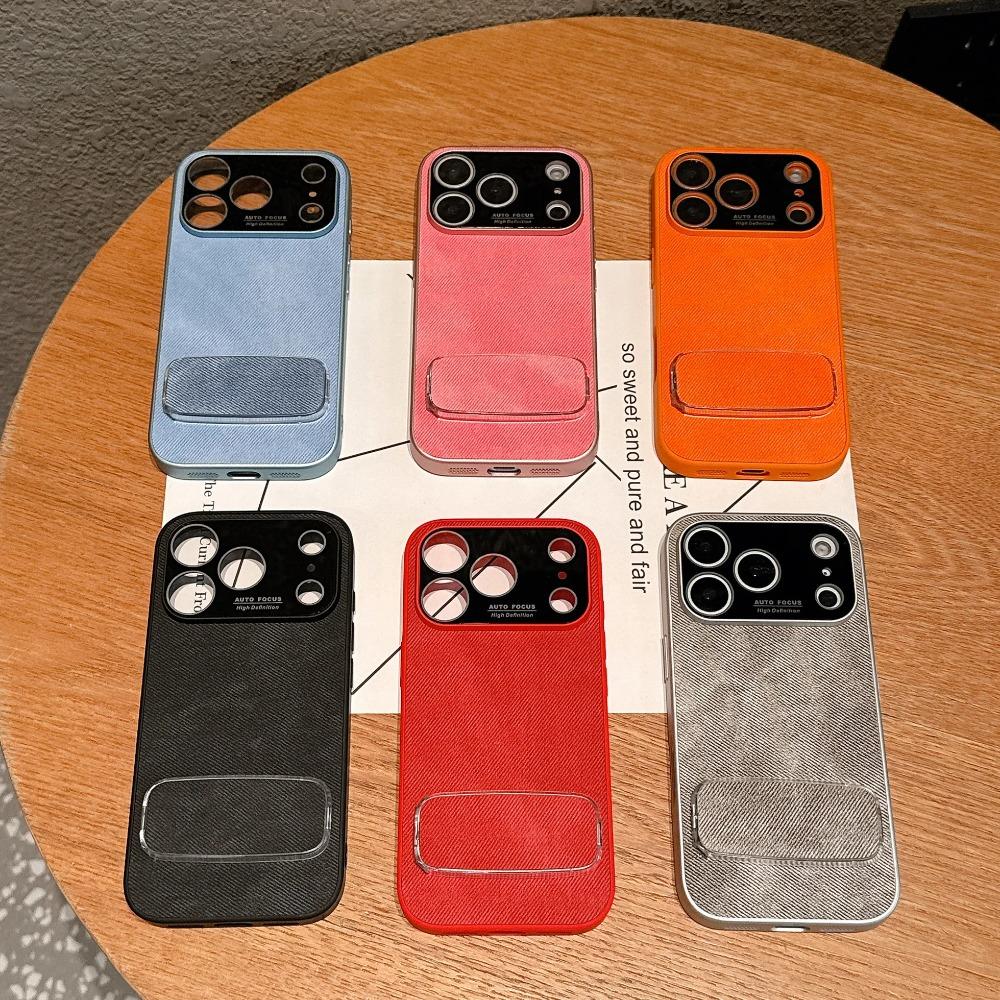 Neue Vollkamera-Schutz-Flanell-Handyhülle für iPhone 17 Pro Max 16 15 14 13 Mit Make-up-Spiegelhalter Stoßfest Weiche Hülle
