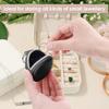 Portable Travel Jewelry Bag Sturdy Leather Construction In 4 Color Fit Rings Earrings Chains